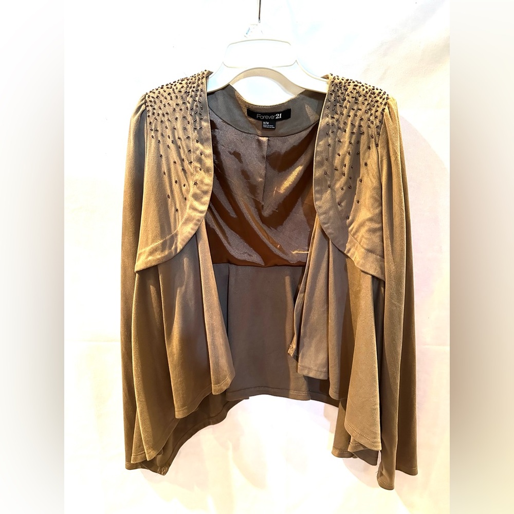 Forever 21 Tan Suede Blazer
